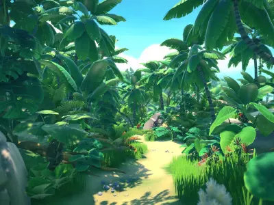FANTASTIC - Lost Jungle Low-poly 3D model