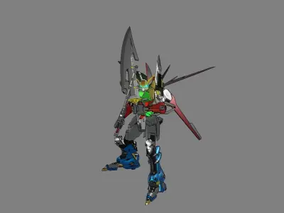 Attacker Gundam B 3 3D model