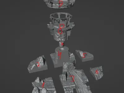 Dark tower 3D print model