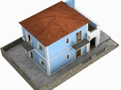 Tho Storey Building - House Low-poly 3D model