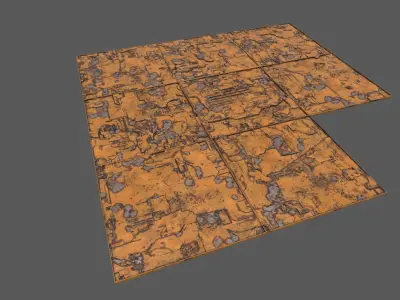 Sci-Fi Panels Set Textured 3D model
