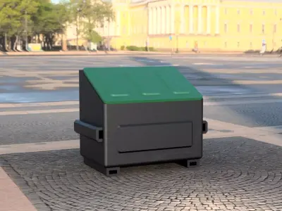 Street Garbage Bin 3D print model