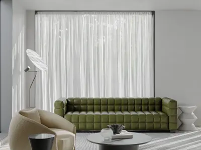 Modern style living room 3D model purchase