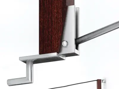 Willem Hagoort arc wall lamp 1950 3D model