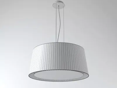 GT1000 pendant lamp with pleated shade 3D model