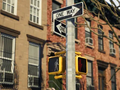 Generic Brooklyn Block  Low-poly 3D model