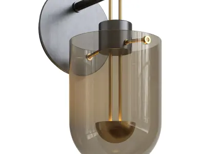 Century LED Wall Sconce corona Low-poly 3D model