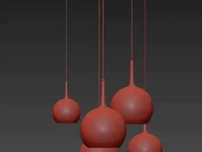 Medium Glo Pendant Light 3D model