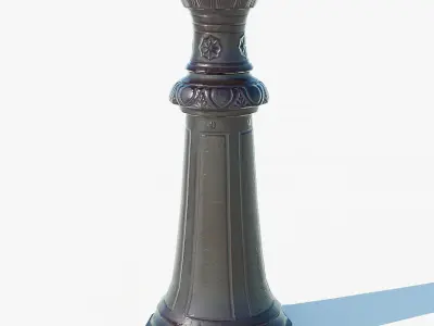 Paris street light Low-poly 3D model