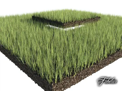Grass patch 03 3D model