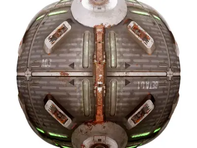 PBR Sci-Fi Industrial Texture 31 Low-poly 3D model