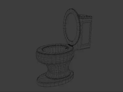Toilet Low-poly 3D model