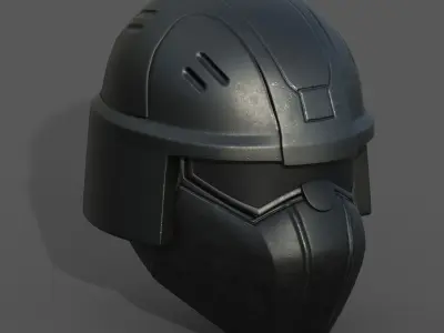 Helmet scifi military combat 3d futuristic technology fantasy  Low-poly 3D model