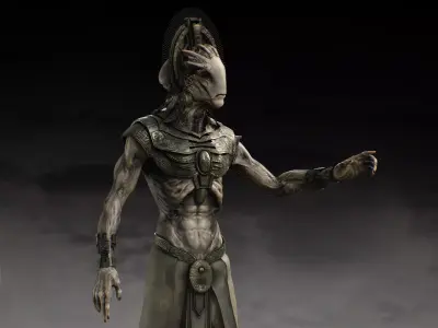 The Alien Precursors Low-poly 3D model