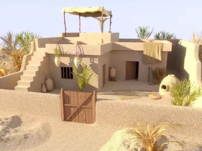Ancient Egyptian House  3D model
