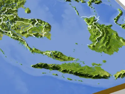 Asia High resolution 3D relief maps 3D model