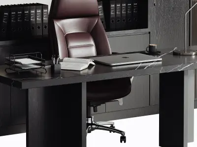 Boss Desk - Office Furniture 36 3D model