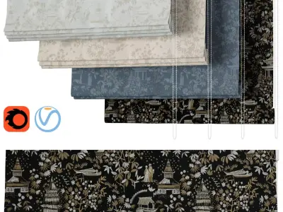 Roman Curtains 143 ILIV CHINOISERIE 3D model