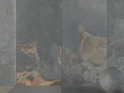 Stone Wall Tiles Kayah Rust 120x270 Set 1 Texture