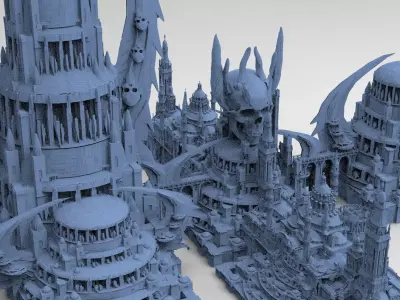 Wizard Skeleton Tower Scull Dome Collection 2  3D model