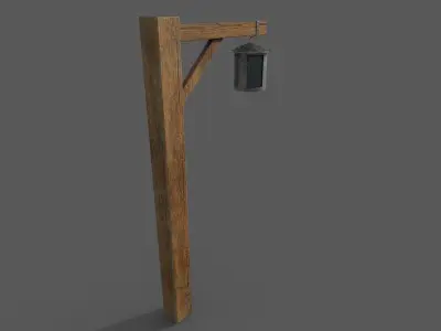 Light Post  3D Model Low-poly 3D model