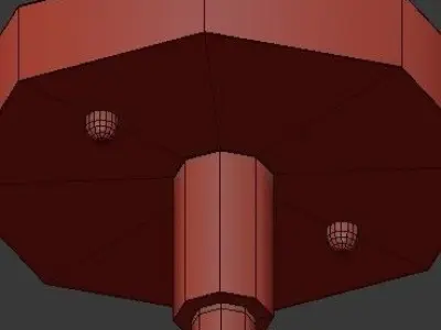 Untitled gold chandelier with six candle lights 3D model