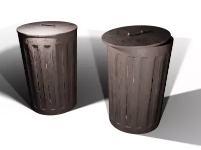 Low Poly Garbage Cans Low-poly 3D model