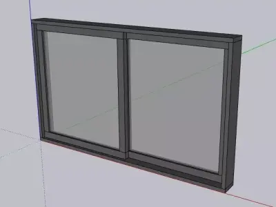 SketchUp dynamic window Low-poly 3D model