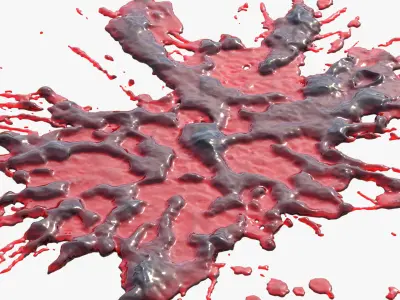 Swirly Blood Splatter vol1 8 3D model
