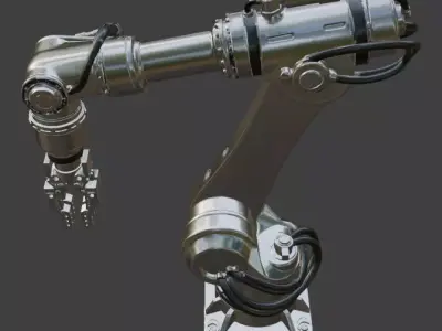 Industrial Robotic Arm 3D Model 3D model
