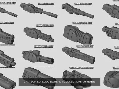CHI TECH SD  SOLO DORSAL 1 COLLECTION 3D Model Pack