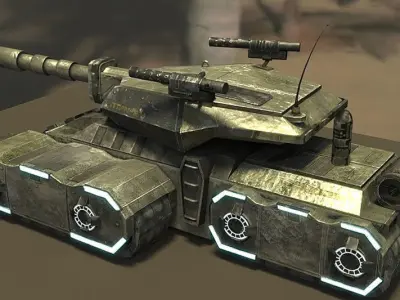 Sci Fi Tanks Low-poly 3D model