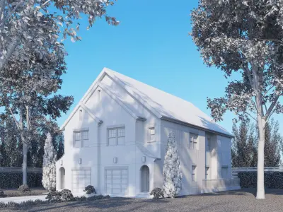 Brick House 3D model