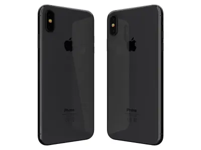 Apple iPhone XS Max Space Gray Low-poly 3D model
