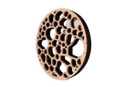 Voronoi Circle Wall Mount 3D 3D print model