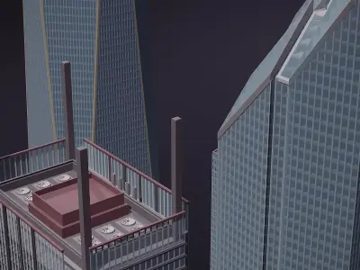 New World Trade Center Low-poly 3D model