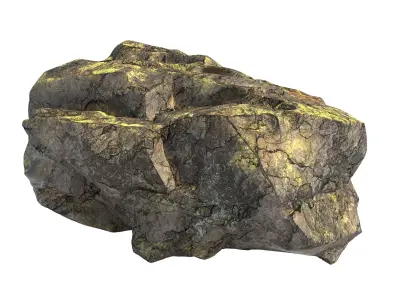 Sulfur Rock  Low-poly 3D model