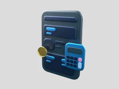 3D app web Icon Low-poly 3D model-12 Low-poly 3D model