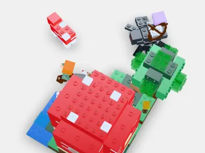 LEGO Minecraft The Button House 21179 3D model