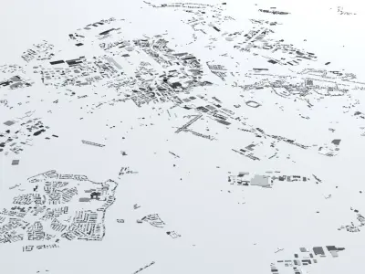 Cardiff Streets and Buildings 3D model