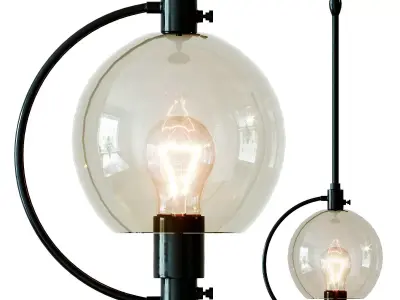 Hubbardton Forge Pluto Wide Dark Smoke Mini Pendant Low-poly 3D model