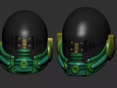 helmet high poly sculpt 3d printable ver 7 3D model 3D model 149