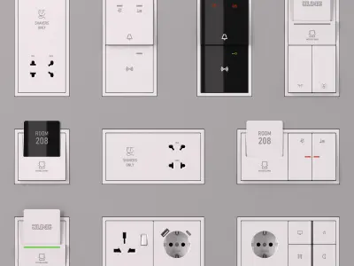 Jung LS  ZERO  Hospitality Kit 25 items 3D model