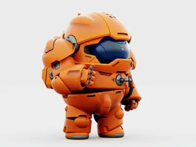AMONG US CONCEPT CHARACTER B  RIGGED 3D model