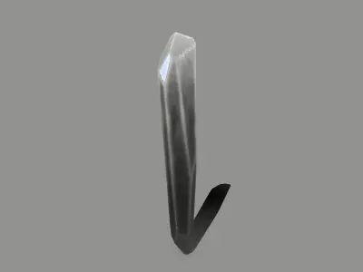 Crystal Set piece of metal Low-poly 3D model