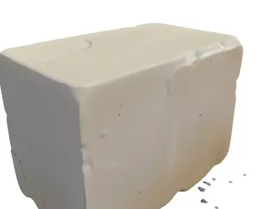Realistic Worn Concrete Block Low-poly 3D model