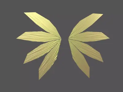Low Poly Wings v3 009 Free low-poly 3D model