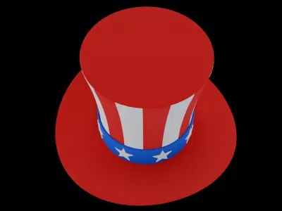 Uncle Sam Hat Free 3D model