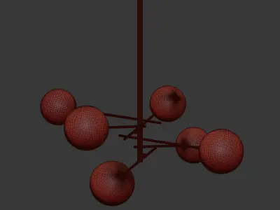 Bolle Gallotti 6 Light Chandelier 3D model