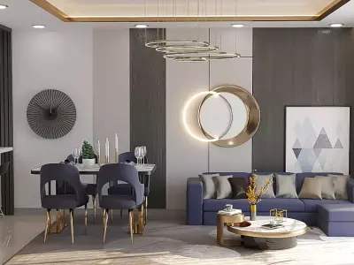 Living Room 3D model 84